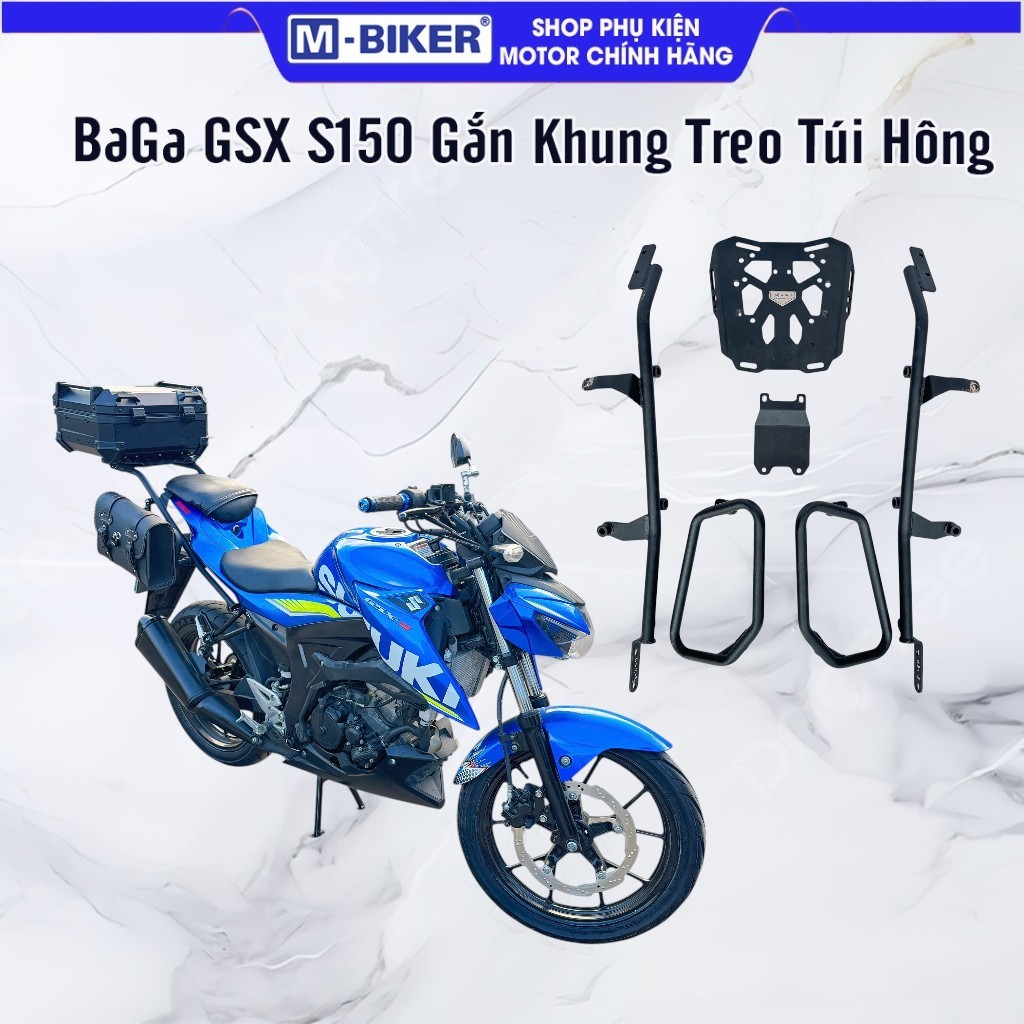 Baga Suzuki GSX-S150 Gắn Khung Treo Túi Hông – Baga GSX S150, Khung Túi Hông GSX-S150 Chắc Chắn