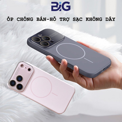 Ốp BIG Premium Chống Sốc 4 Góc, Chống Bẩn, Tương Thích Sạc Không Dây Cho 13 đến 17 Pro Max