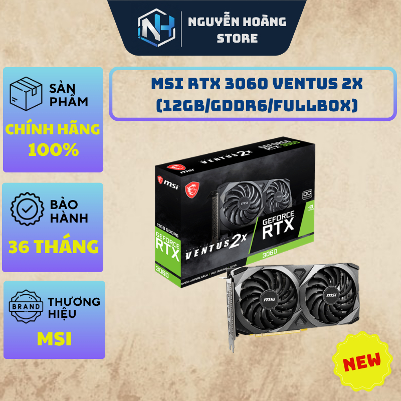 VGA card màn hình RTX 3060 MSI Ventus 2X 12GB