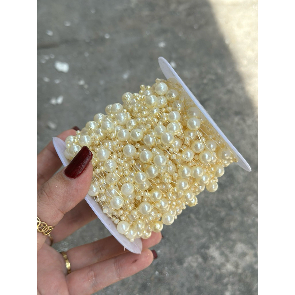 Cuộn cườm 60 mét ( cuộn dây hạt trai)