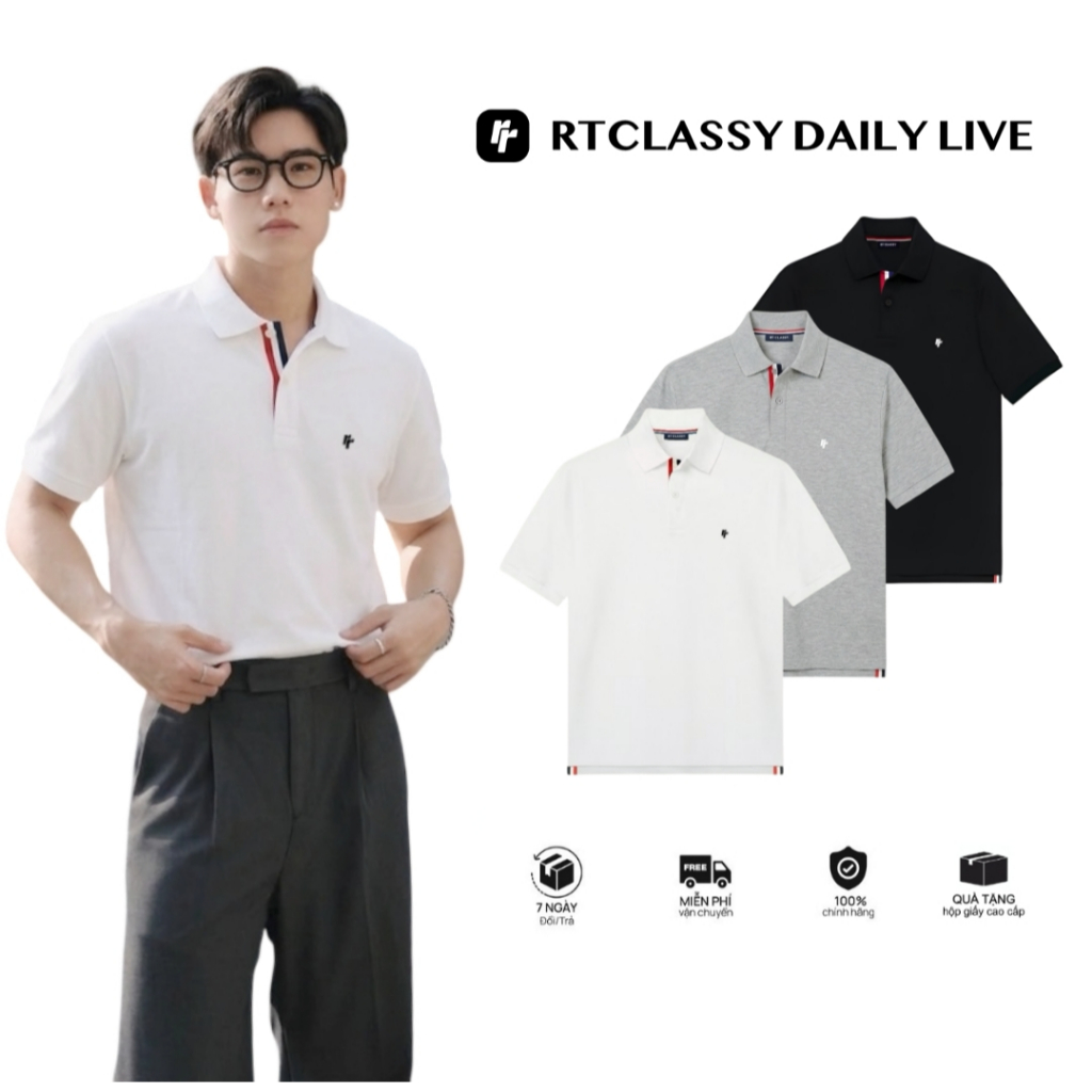 Áo Polo RT CLASSY Basic V2 Premium Full Box Form Regular Vải Cotton Pique Chống Nhăn