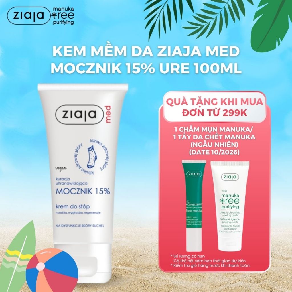 Kem Mềm Da 15% Ure - Ziaja Med Mocznik 15% Urea Cream 100ml