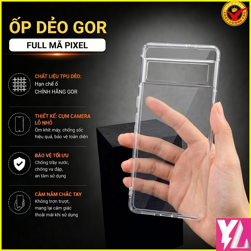 Ốp lưng Google Pixel 5/ 5a-5G/ Pixel 4/ Pixel 4a/ Pixel 4a-5G/ Pixel 3a XL/ Pixel 3a ... dẻo Gor tro