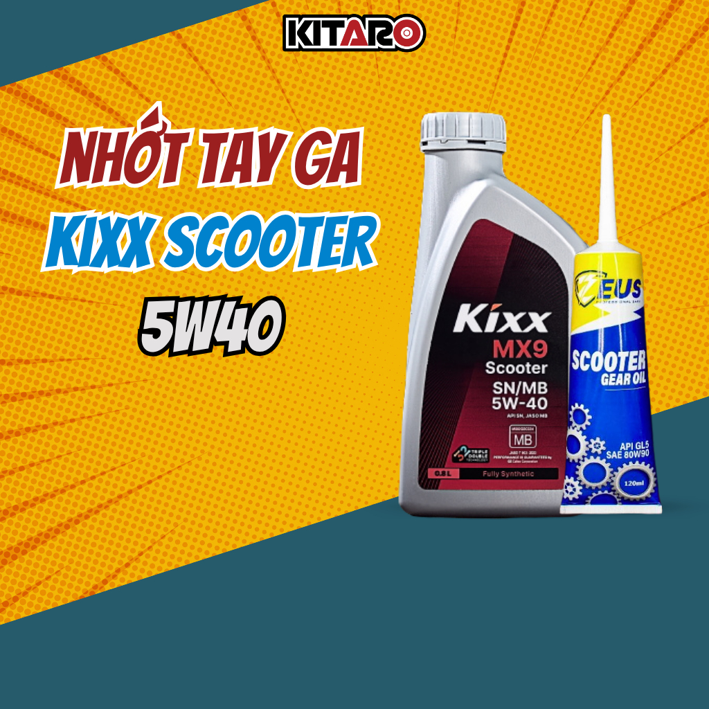 Nhớt xe tay ga Kixx scooter 5w40 800ml