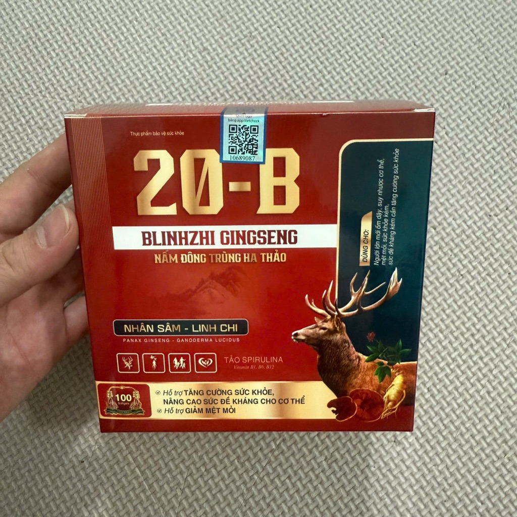Vitamin 20B WITH GINSENG _ 20B Linhzhi GINSENG Đông trùng hạ thảo - Hỗ trợ tăng cường sức đề kháng,b