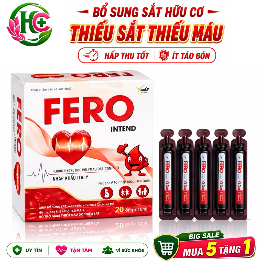 Sắt Nước Bổ Máu Ferovit Intend - Hỗ Trợ Thiếu Máu Thiếu Sắt Cho Trẻ Em Mẹ Bầu Dễ Hấp Thu