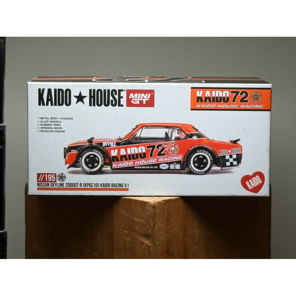 Xe mô hình tỷ lệ 1/64 mô phỏng ô tô Kaido House 195 Nissan Skyline 2000GTR Kaido Racing V1 (đã qua s