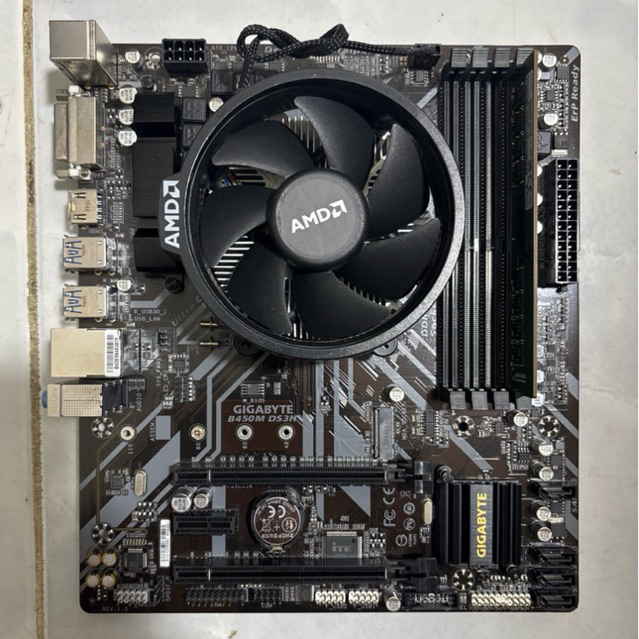 combo pc amd b450m + ryzen 5 2600 + 16gb ram ddr4