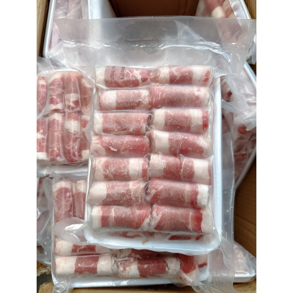 Ba rọi Bò Mỹ cuộn 1kg 2khay
