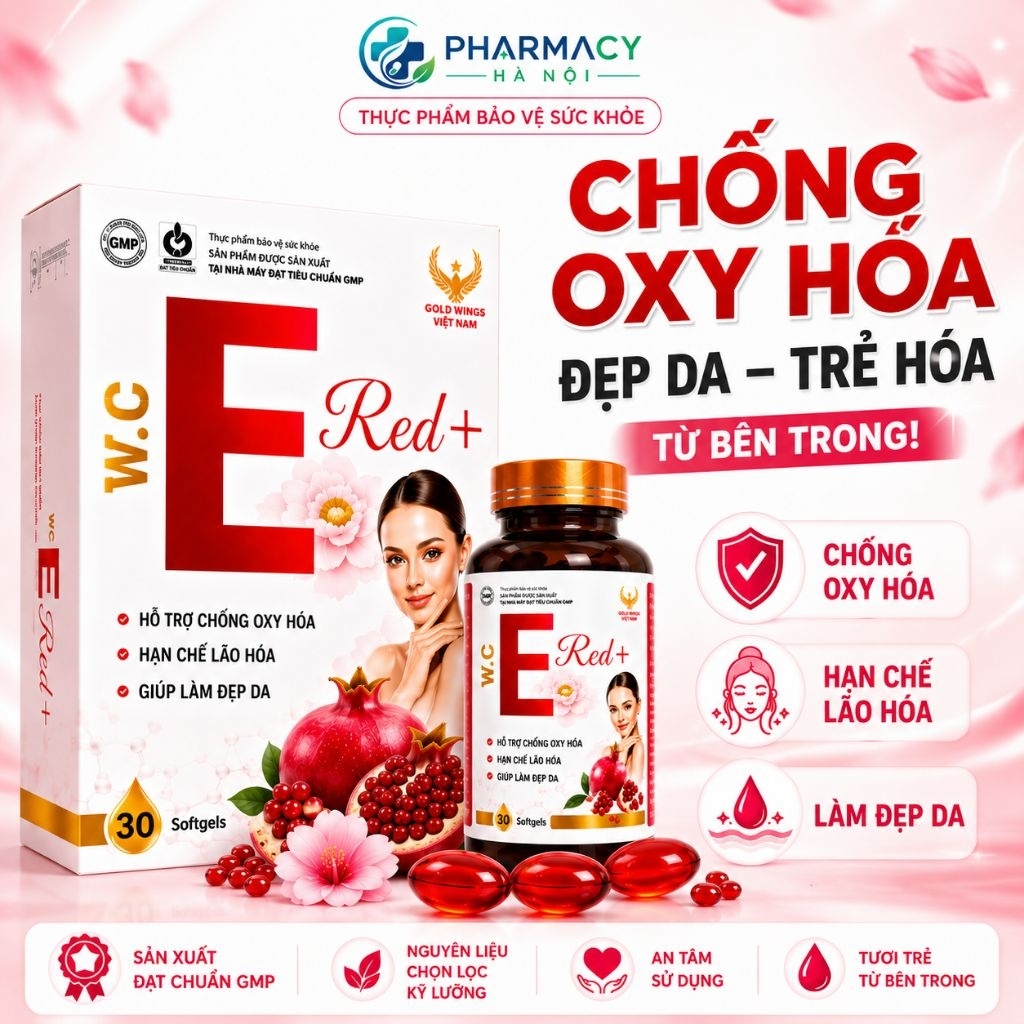 Viên Uống Vitamin E 400IU Dầu Hoa Anh Thảo CoQ10 Hỗ Trợ Dưỡng Da Sáng Mịn, Mờ Thâm, Chống Oxy Hóa (L