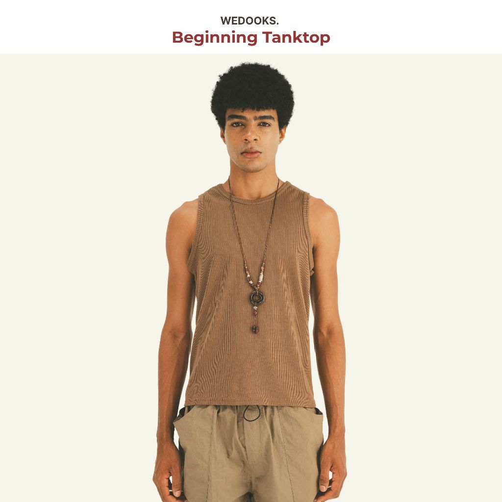 ÁO TANKTOP NAM THUN BO GÂN FORM REGULAR - BEGINNING TANKTOP