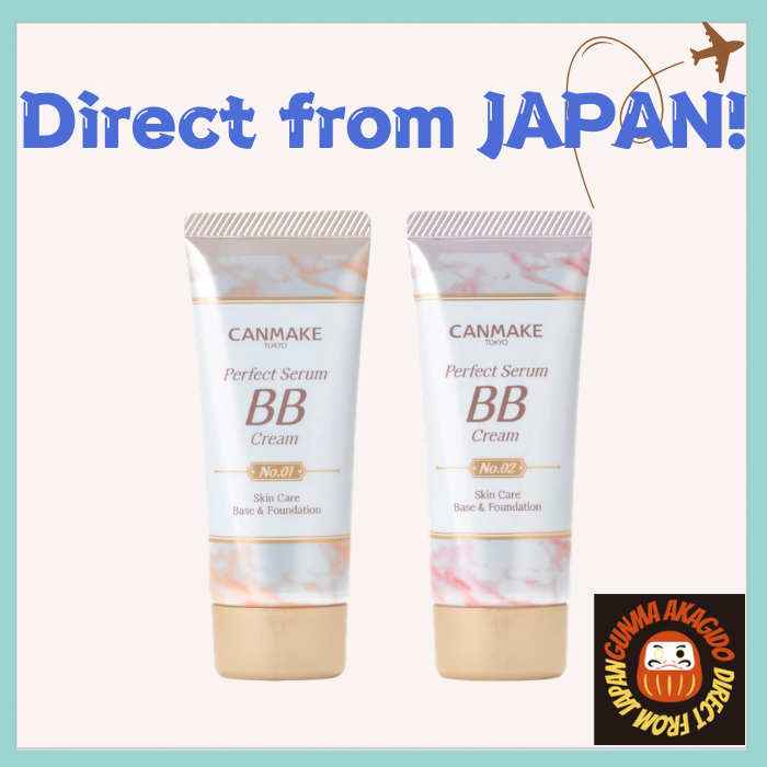Canmake Perfect Serum BB Cream Skin Care Base & Foundation No.1 Light No.2 Natural SPF50+ PA+++ UV P