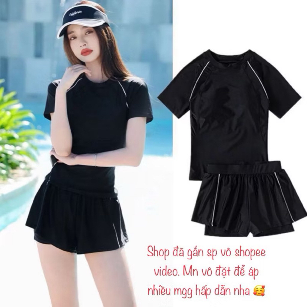 ĐỒ BƠI NỮ BIGSIZE 95Kg- Đồ bơi nữ tay ngắn quần 2 lớp kín đáo- Bikini đi biển tay dài che nắng- shopnabi_BIGSIZE95KG | BigBuy360 - bigbuy360.vn
