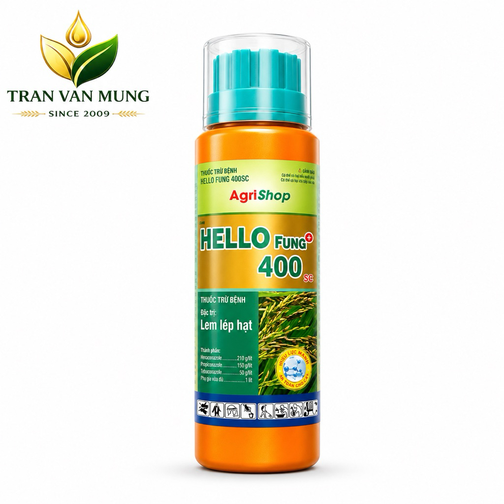 HELLO FUNGI 240ml– Hỗ Trợ Phòng Trừ Lem Lép Hạt, Giúp Lúa Xanh Khỏe, Phát Triển Ổn Định