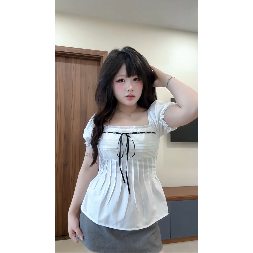 Lace Fit Babe – Áo Kiểu Ôm Viền Ren Có Mút Ngực Tôn Dáng A28 (Lazy Có Bigsize) | BigBuy360 - bigbuy360.vn