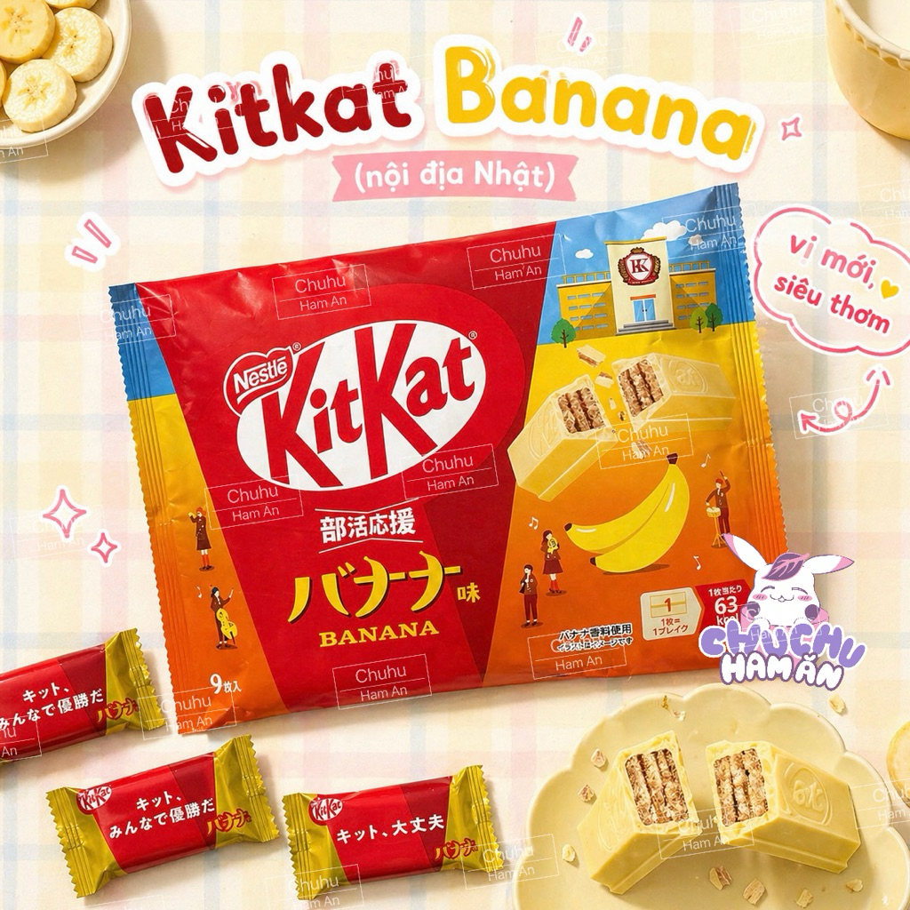 【KÈM ĐÁ KHÔ 】 KitKat Valentine, Kitkat Chocomint Nhật mix nhiều vị thơm ngon♡