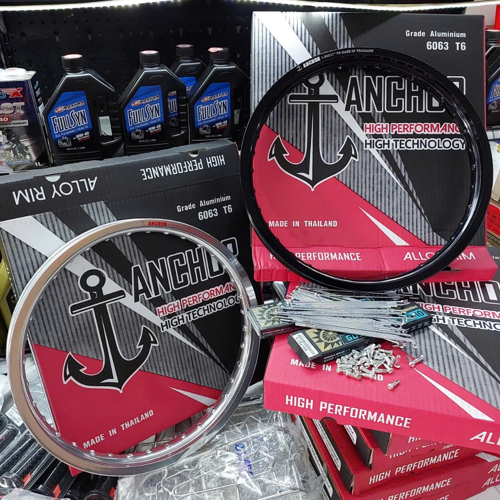 Cặp Niềng ANCHOR + Căm Yaguso Thái Đen , Bạc Future Wave Blade