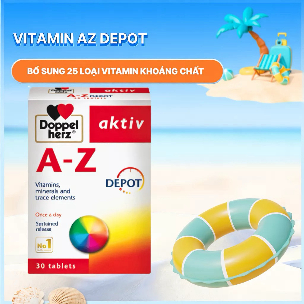 Vitamin Tổng Hợp AZ Depot - Bổ Sung Vitamin Và Khoáng Chất Giúp Tăng Sức Đề Kháng (30V)