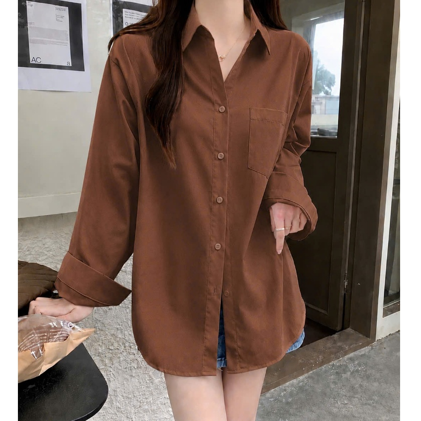 Áo Sơ Mi Dài Tay Bigsize Nữ,Sơ Mi Form Rộng Chất Vải Lụa Mát Thoải Mái Không Nhăn SM20 | BigBuy360 - bigbuy360.vn