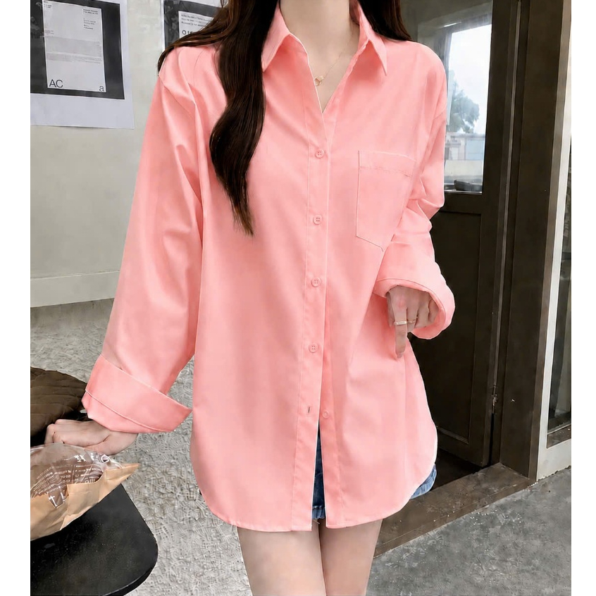 Áo Sơ Mi Dài Tay Bigsize Nữ,Sơ Mi Form Rộng Chất Vải Lụa Mát Thoải Mái Không Nhăn SM20 | BigBuy360 - bigbuy360.vn