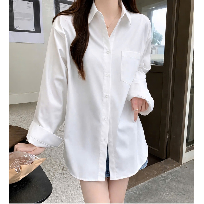 Áo Sơ Mi Dài Tay Bigsize Nữ,Sơ Mi Form Rộng Chất Vải Lụa Mát Thoải Mái Không Nhăn SM20 | BigBuy360 - bigbuy360.vn