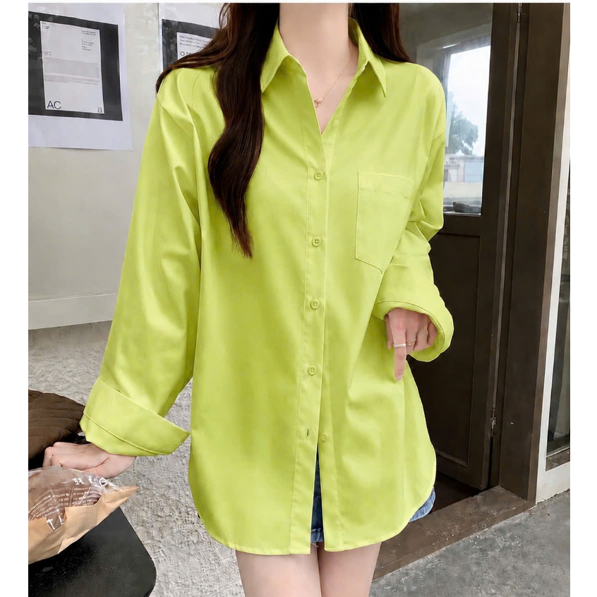 Áo Sơ Mi Dài Tay Bigsize Nữ,Sơ Mi Form Rộng Chất Vải Lụa Mát Thoải Mái Không Nhăn SM20 | BigBuy360 - bigbuy360.vn