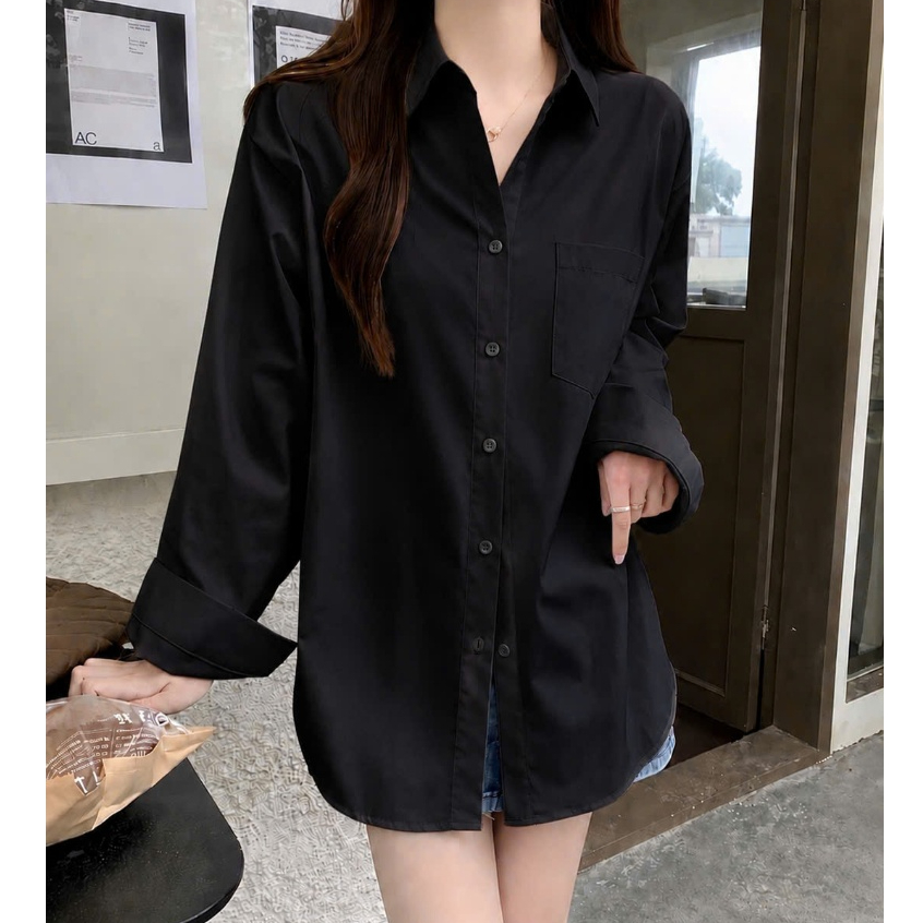 Áo Sơ Mi Dài Tay Bigsize Nữ,Sơ Mi Form Rộng Chất Vải Lụa Mát Thoải Mái Không Nhăn SM20 | BigBuy360 - bigbuy360.vn