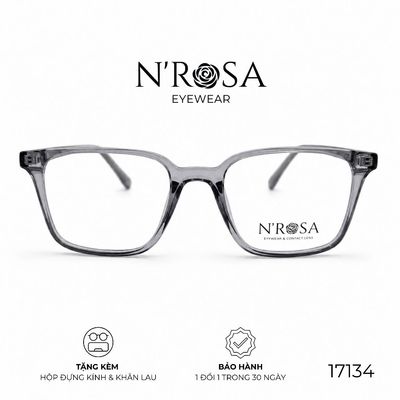 Gọng Kính Cận N’ROSA 17134 – Form Vuông Oversize Hiện Đại, Nhựa Trẻ Trung, Siêu Nhẹ