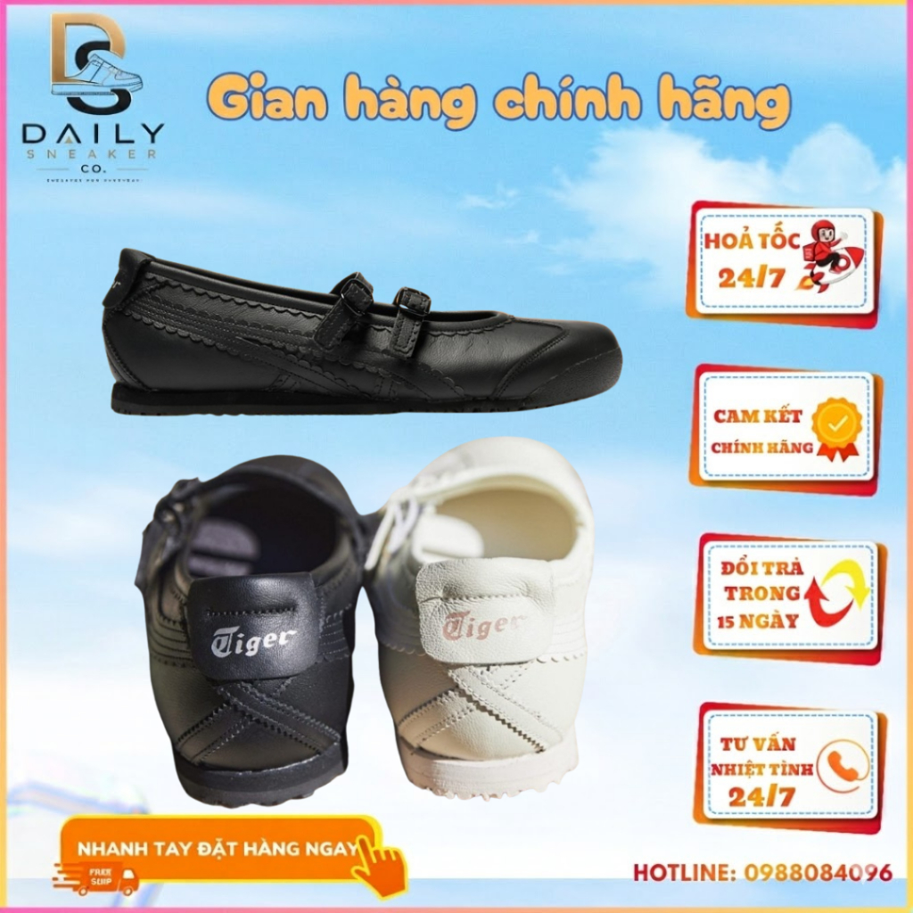 Giày Onitsuka Tiger Mexico 66 Ballet 'Black' cao cấp, Onitsuka Tiger best fullbox Present Original S