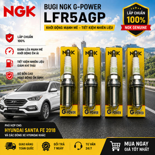 Bugi NGK HYUNDAI Tucson, Santafe, Starex, Sonata - KIA Cerato, Forte, Optima, Sorento, Sportage - Ren 14mm Platinum