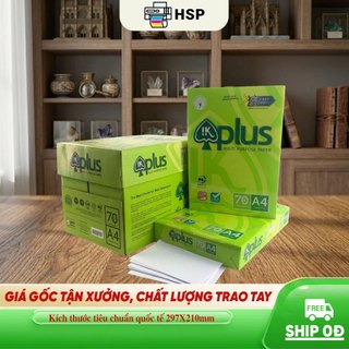 Combo Giấy A4 IK Plus Tại Xưởng, Dày Dặn, In Sắc Nét Dùng Cho Cá Nhân, Văn Phòng, Trường Học