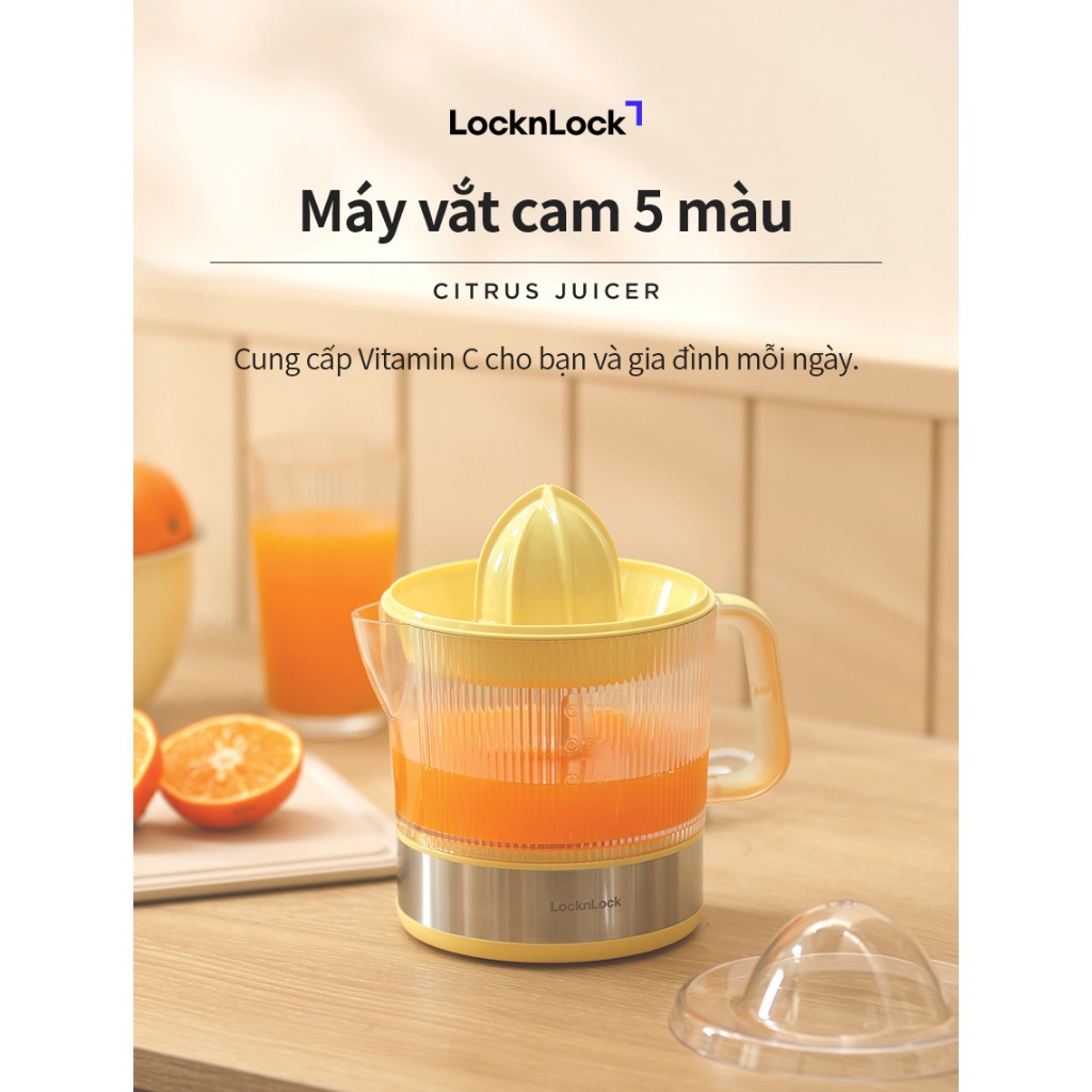 Thanh lý Máy Vắt Cam LocknLock Citrus Juicer 40W 700ml - Xoay Ép Hai Chiều - EJJ244  – Màu Ngà