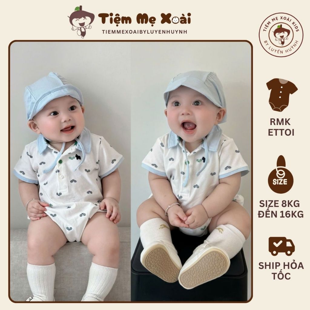 Suit RMK Ettoi 2026 cho bé trai gái tặng mũ  - MX6C-0
