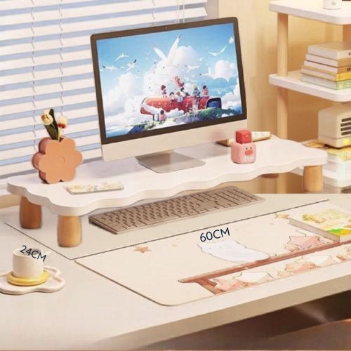Kệ Màn Hình Bằng Gỗ Decor, Bàn Kê Laptop Nâng Màn Hình