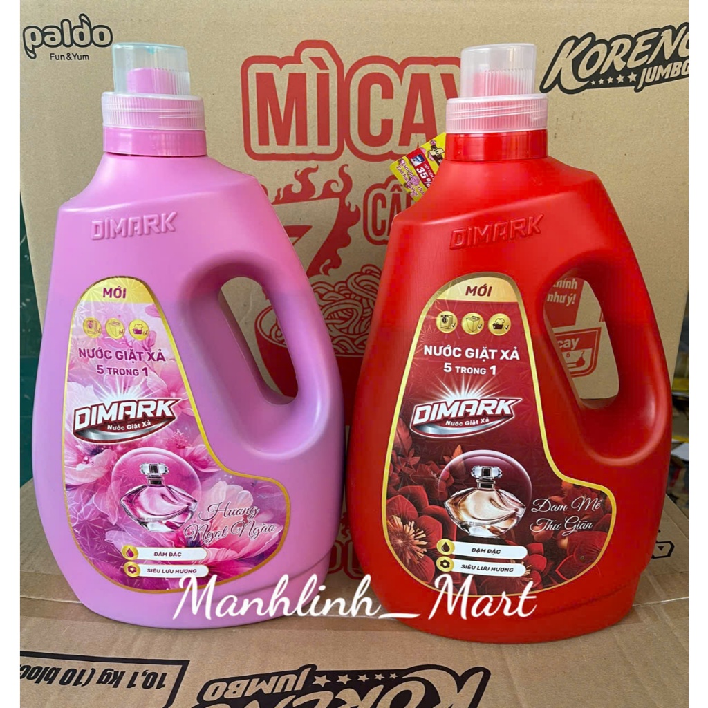 Nước giặt xả 5 trong 1 Dimark 3,6kg Chính Hãng.