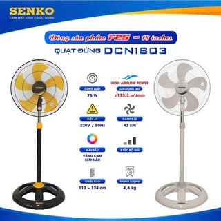 Quạt đứng công nghiệp senko dcn1803 - công suất 75w - giao màu ngẫu nhiên - hàng chính hãng