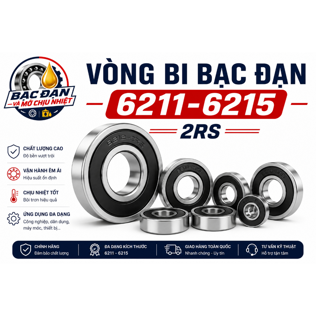 Vòng bi bạc đạn 6211, 6212, 6213, 6214, 6215 - hàng chất lượng, giá rẻ
