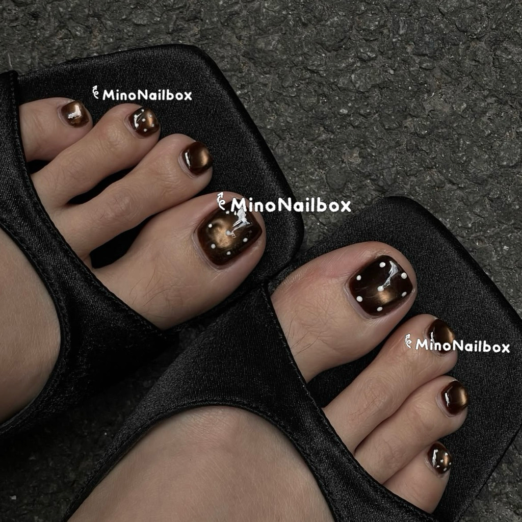 MC6 Nailbox móng chân giả mắt mèo nhiều mẫu tôn da Mino Nailbox