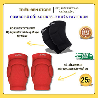 Combo Bó Gối AOLIKES - Khuỷu Tay LIDUN Bảo Vệ, Hạn Chế Trấn Thương Cho Người Chơi Thể Thao [Triều Đen Store]