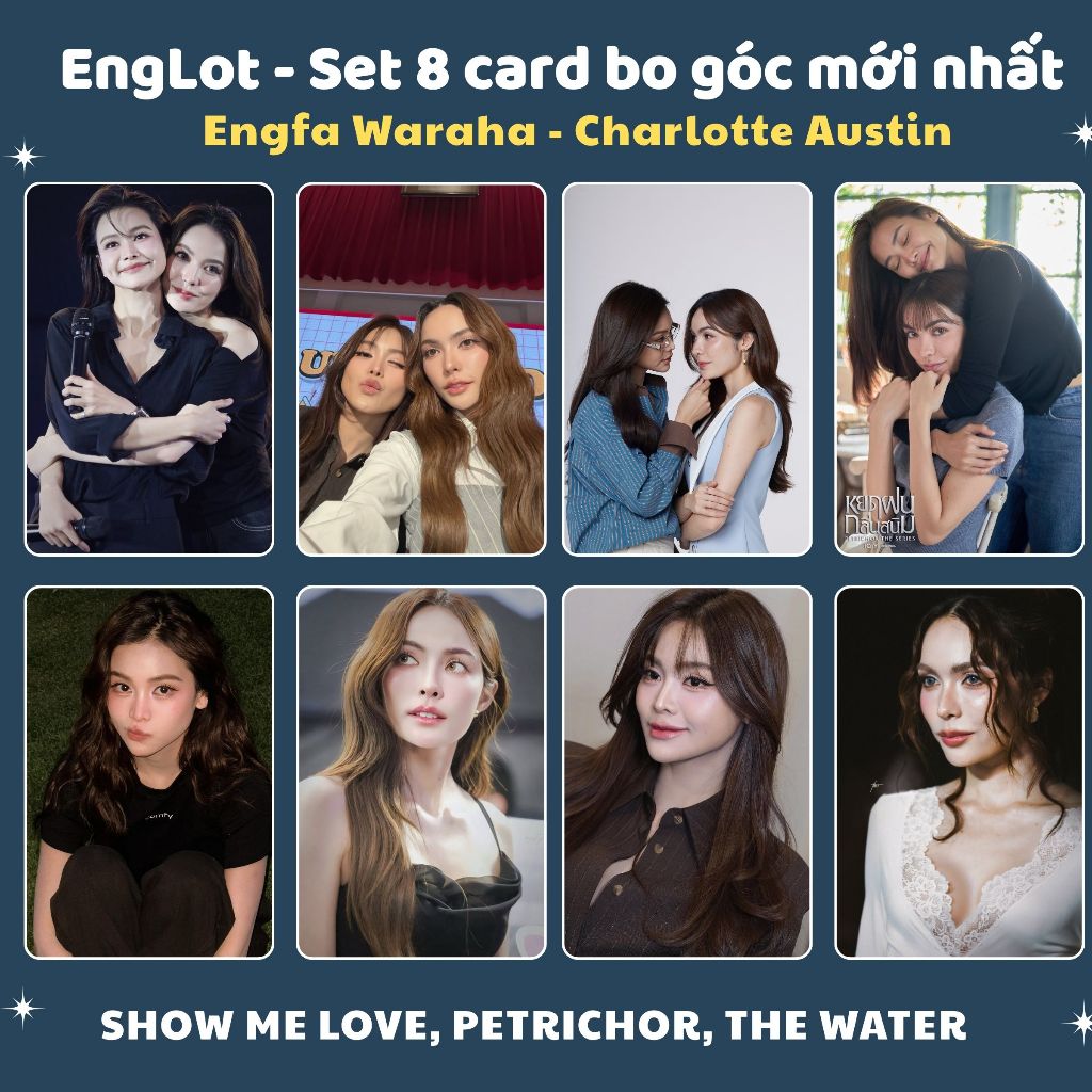 EngLot - Set 8 card bo góc mới nhất Show Me Love, Petrichor, The Water Engfa Waraha - Charlotte Aust