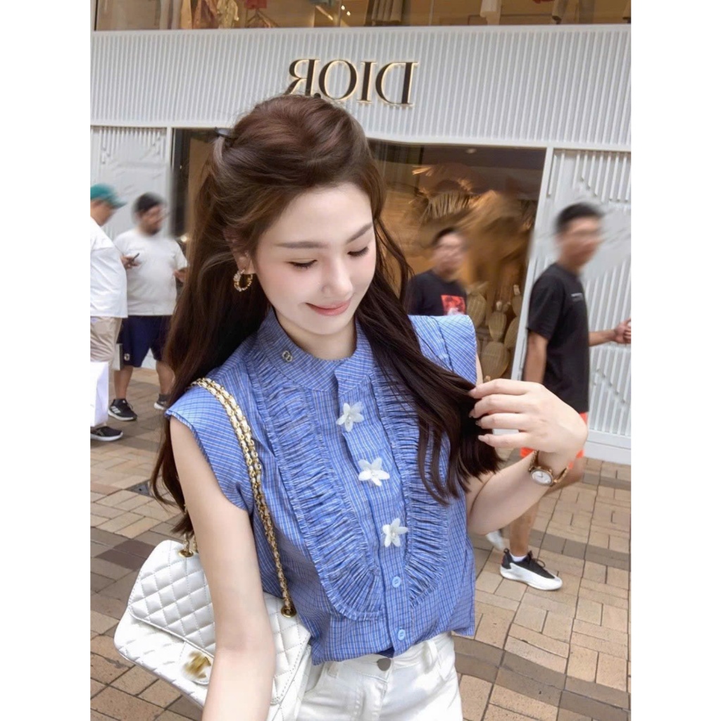 GA123 ✨ ÁO SƠ MI CARO XANH – STYLE HÀN QUỐC TRẺ TRUNG SIÊU HOT 💙