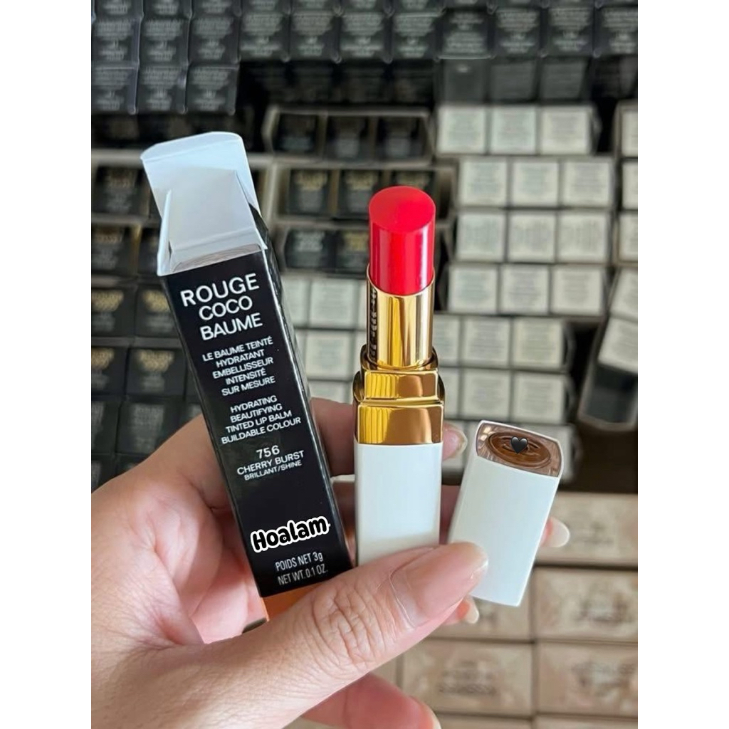 [CHÍNH HÃNG 100%] SON DƯỠNG ROUGE COCO BAUME SHINE #756 CHERRY BURST