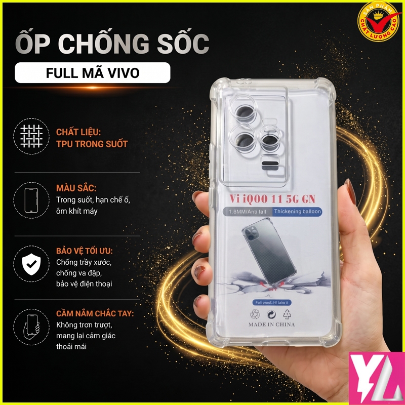 Ốp lưng chống sốc Vivo iQoo 11 Pro 5G/ iQoo 11-5G/ iQoo 12 Pro/ iQoo 12 China ... hạn chế ố, trong s