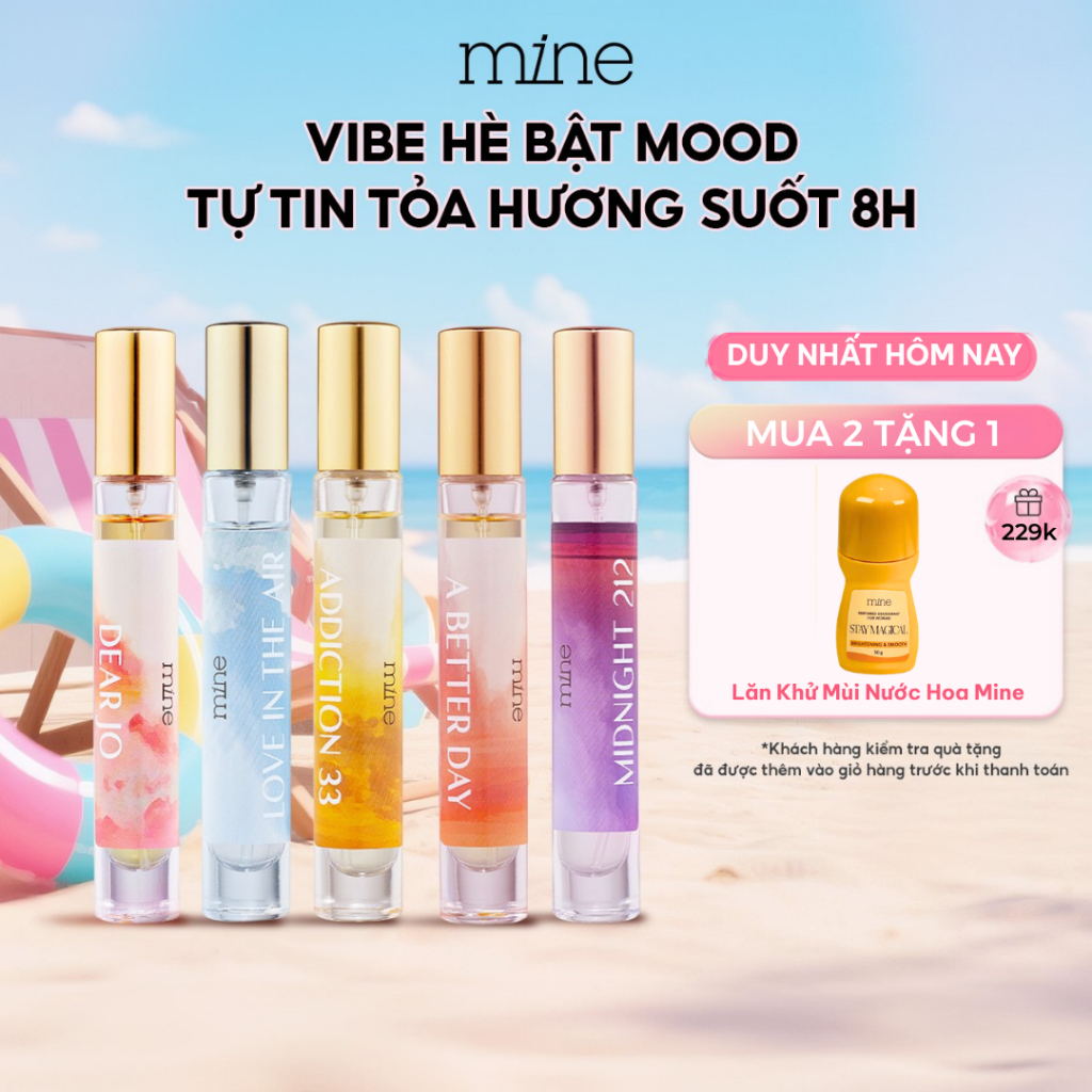 Nước Hoa Mine 9ML Hương Thơm Ngọt Ngào, Quyến Rũ, Tiểu Thư, Sang Chảnh, Nữ Tính Lưu Hương Suốt 8H
