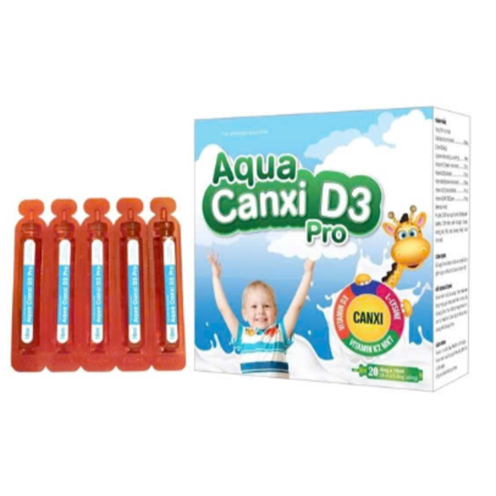 Aqua Canxi D3 Pro bổ sung canxi  Mk7 bổ sung Vitamin D3 giúp hấp thụ canxi hiệu quả, giúp xương và r
