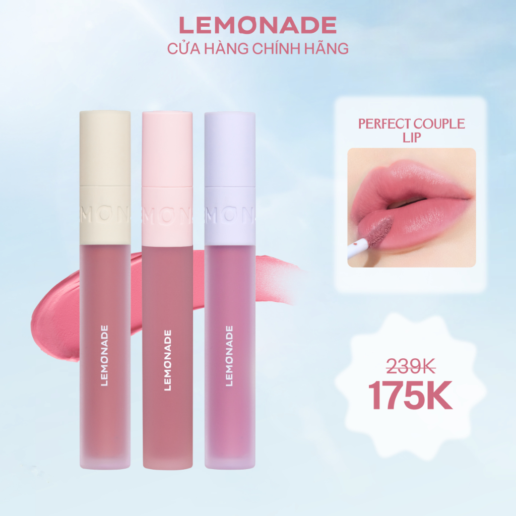 Son kem mịn lì thuần chay Lemonade Perfect Couple Lip 3.5g