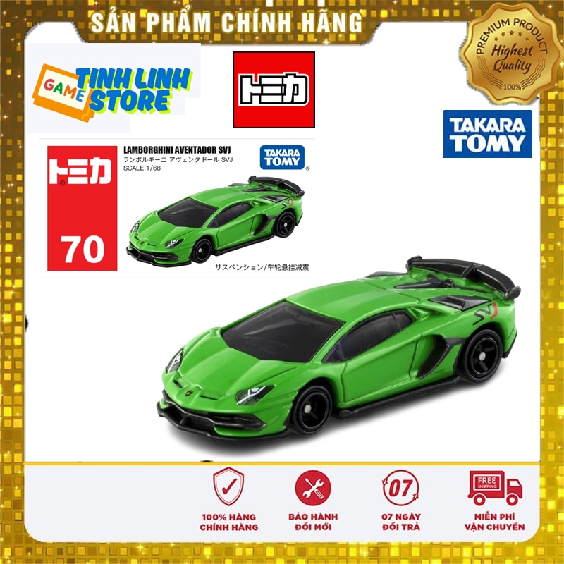 Mô Hình Xe Tomica No.70 Lamborghini Aventador SVJ - Siêu Xe Thể Thao Tỷ Lệ 1/68