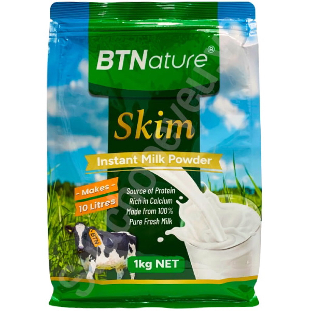 date 10/2026 - Bịch sữa bột tách kem BTNature  Skim (Úc) bịch 1 ký