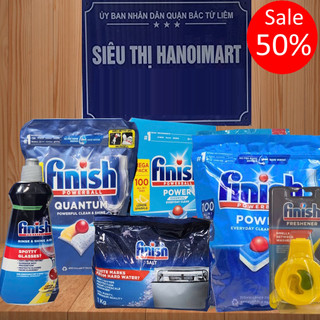 Viên rửa bát chén Finish nhật bản japan 150 V + muối finish 1.5kg + nước trợ xả bóng finish 800ml