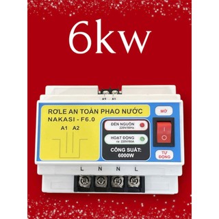 Rơ le phao bơm an toàn 12V -6000W Nakasi F6.0,chống giật, chống tràn, chống cạn tự động cho phao điện máy bơm nước